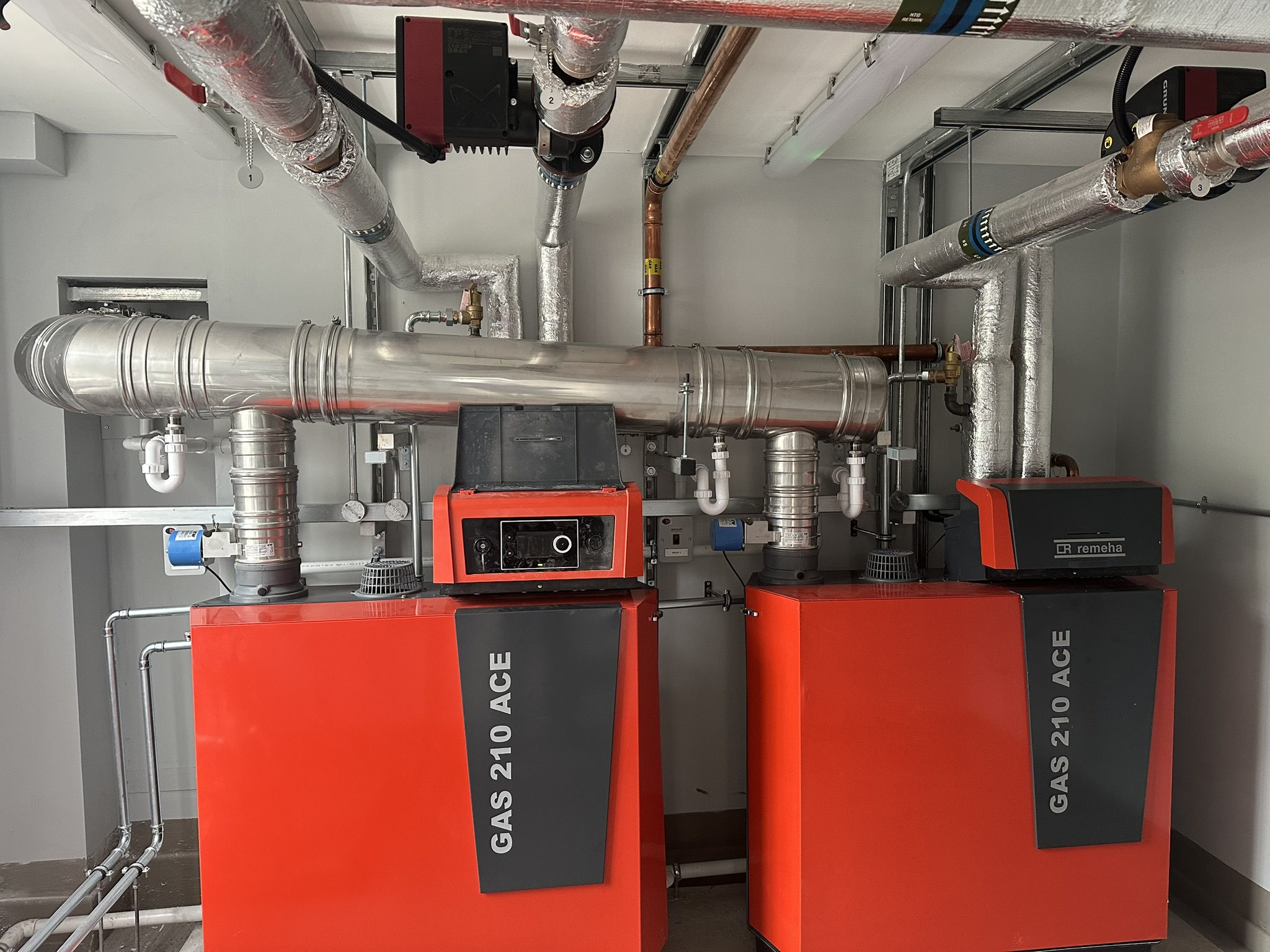 Pipework on old boilers